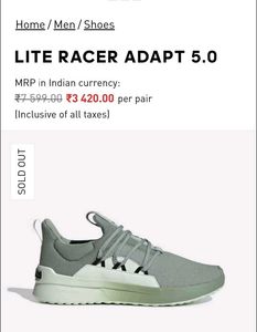 🪼OG ADIDAS LITE RACER ADAPT 5.0