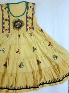 Flared Kurta With Embroidery