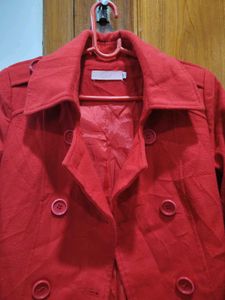 Red Double-Breasted Coat