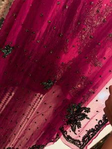 Magenta Embellished suit set