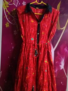 Red Printed Dress