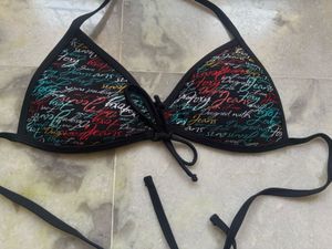 Roxy Graffiti Print Bikini Top
