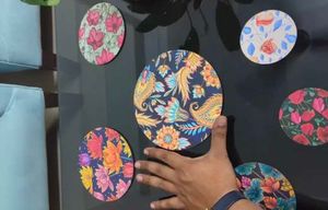 Bohemian Floral Circular Wall Art Decor