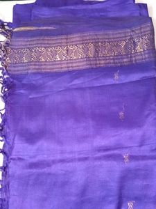 Silk Saree In Blue Colour
