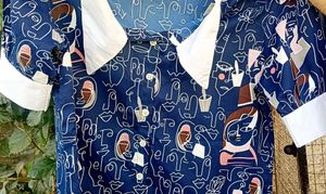 Abstract Print Crop Top