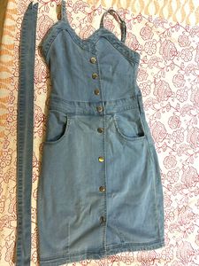 BLUE DENIM DRESS