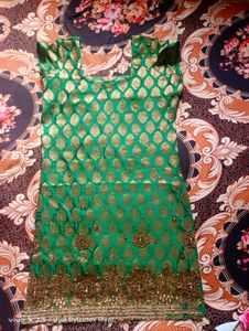 Green & Gold Party Kurta