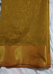 Mustard Gold saree