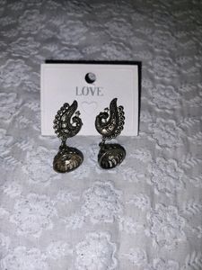 Silver Peacock Jumka