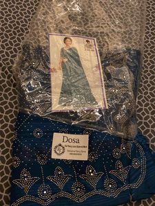 Elegant Blue Embellished Saree