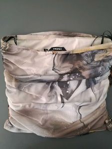 Trendy Marble Print Tube Top