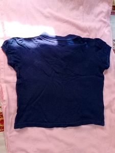 Cute Navy Blue &#39;Hi&#39; T-Shirt