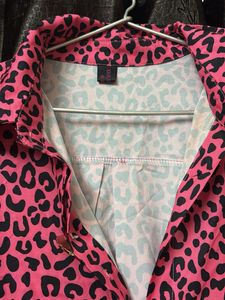 Pink Animal Print Top