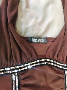 Brown Halter Top &amp; High-Waisted Shorts Set