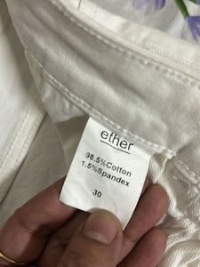 Ether White Denim Jeans