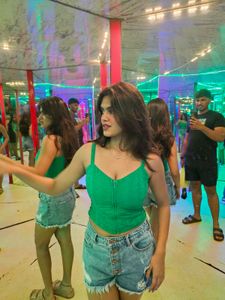 Green Knit Tank Top