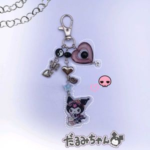 Black Kuromi Keychain