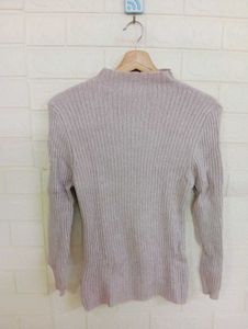 Ribbed Knit Turtleneck Sweater