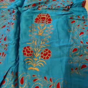 Boho Print Palazzo Pants Foil Work