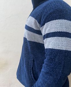 Striped Full Zip Hoodie