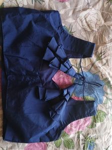 Navy-Blue Sleeveless Blouse