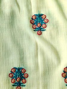 Yellow Embroidered Saree