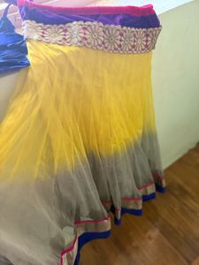 ✨ SALE Royal Blue Velvet Net Lehenga