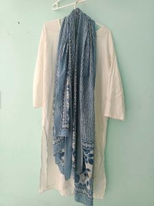 plain White Kurta Set