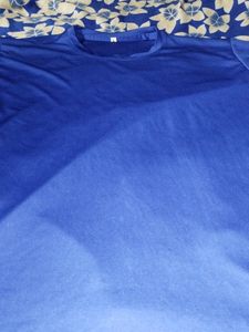Blue Colour Plain T Shirt Fully New