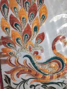 Peacock Embroidered Table Mat