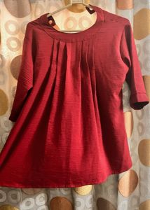 Red Casual Woman Sleeves Regular Wear