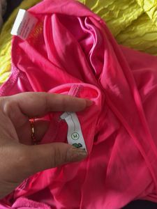 Bold Hot Pink Strapless Cutout Gown with Draped Tu