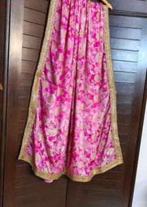 Women Beige Pink Cotton Silk Embroidered Suit Set