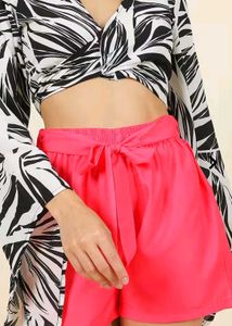 Patterned Crop Top Jacket