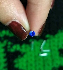 Zirconia Sterling Silver Nosepin- BLUE