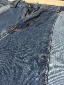 Two-Tone Wide Leg Jeans