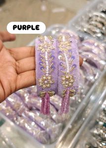 Purple Velvet Bangles