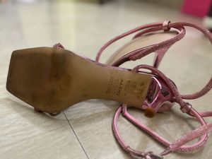 ALDO Pink Glitter Bow Heels for Rs 1650