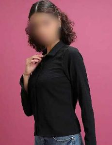 Black Slim fit Classic Casual  Shirt For Women