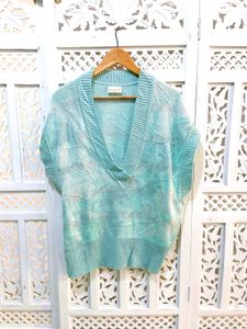 Y2k Deep V Neck Sleeveless Knit Top C