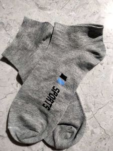 Pure Cotton Grey Colour Socks