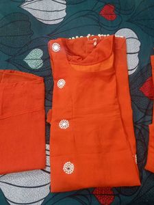 Orange Kurta Set
