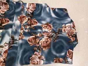 Grey Flower Midi