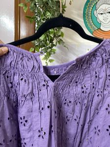 Westside Lov Lavender Cut work Top With Inner
