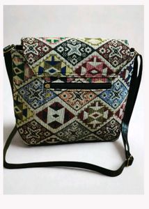 Ethnic Jacquard Crossbody Bag