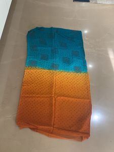 Lovely green and yellow bandheej Saree