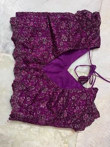 Purple Floral Lehenga Choli Set