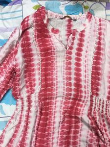 Pink Tie Dye Peasant Blouse