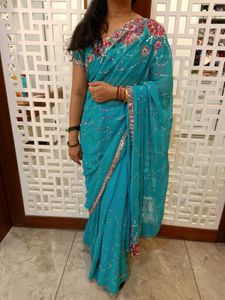 🎀💙Women Partywear Saree💙🎀