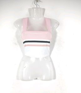 Shein Peach Casual Crop Top (Women)